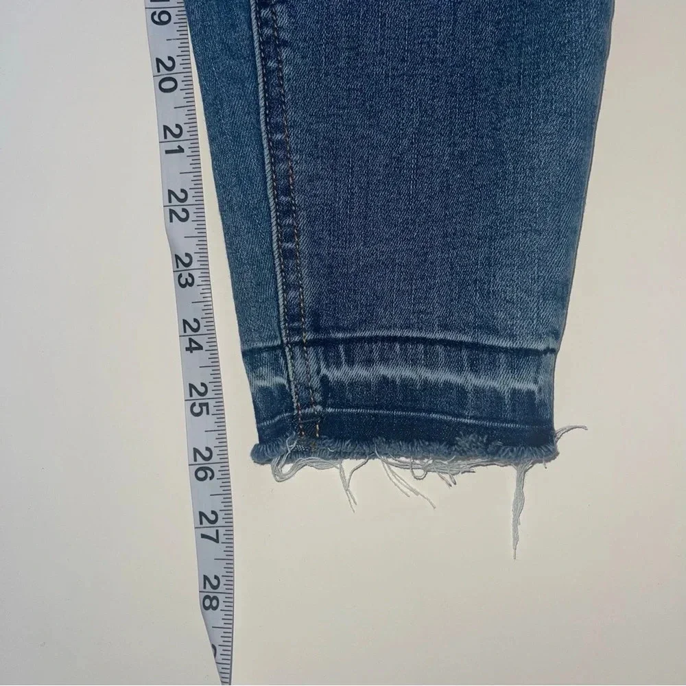 Maurices Patch Ripped Skinny Jeans Medium Wash High Rise Medium Short Women’s - Picture 10 of 13